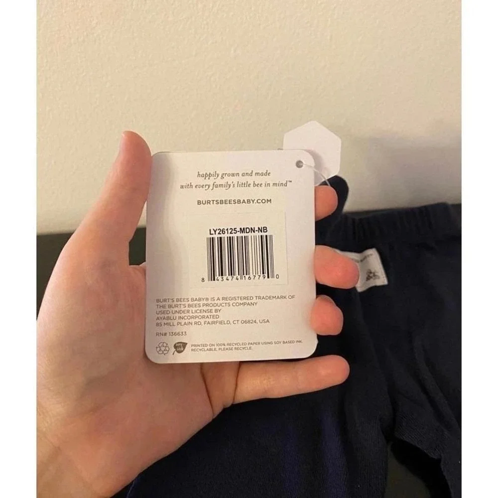 Burt's Bees Newborn Organic‎ 2-Piece Footless Pants Set